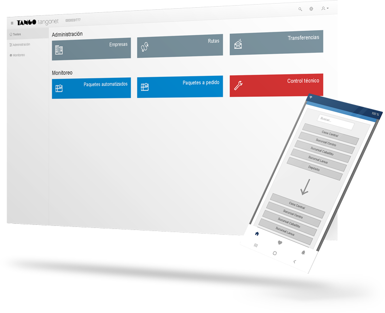 Pantalla Software - Tango Tangonet