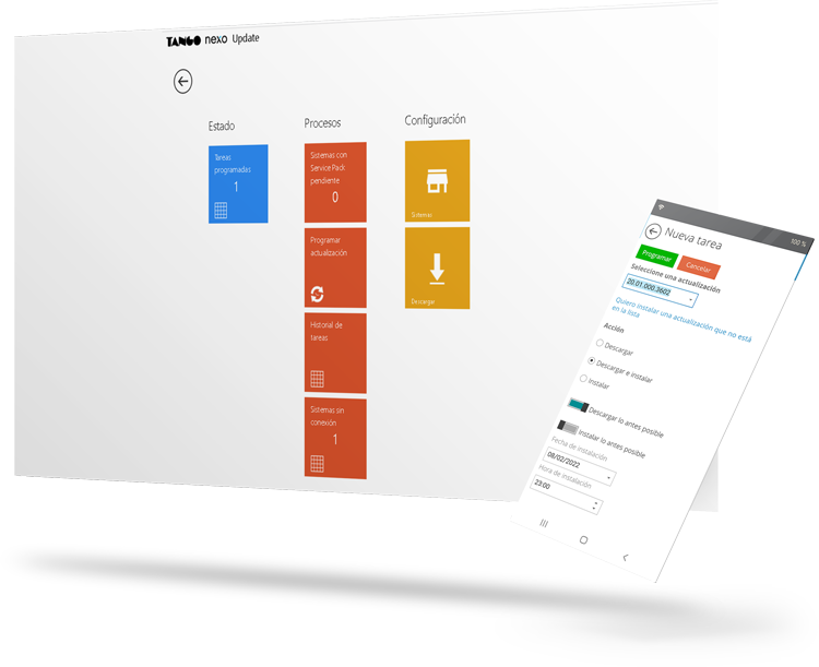 Pantalla Software - Tango Update